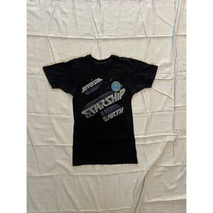 Vtg 1978 Jefferson Starship Earth T-Shirt Black S/M 70s Classic Psych Rock Band